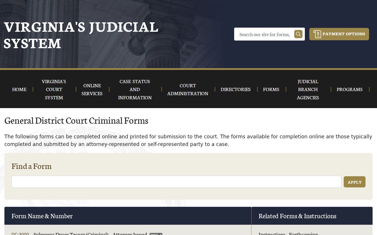 Madison County bench warrant records, Virginia criminal and capias form index