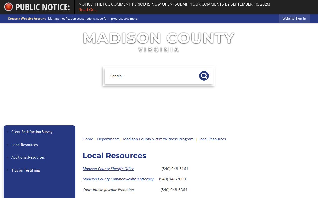 Town of Madison warrant records route, Madison County court and magistrate contacts