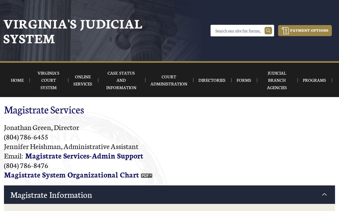 Madison County bench warrant process, Virginia magistrate warrant and bail explanation