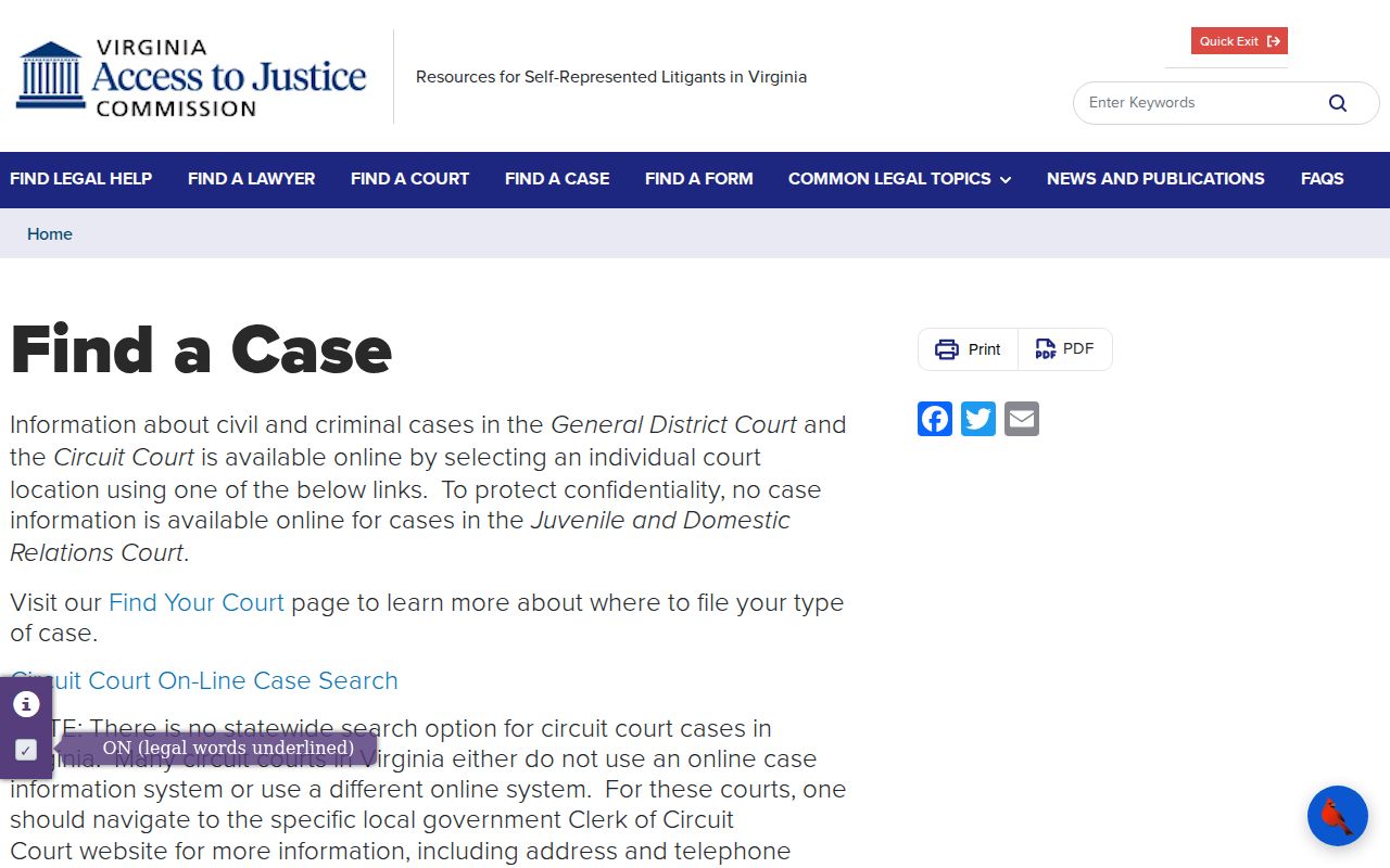 Madison County warrant search, Virginia court notice on JDR and Circuit case limits